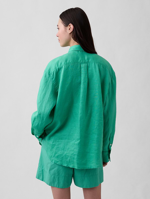 Gap 100% Linen Oversized Shirt — photo 4
