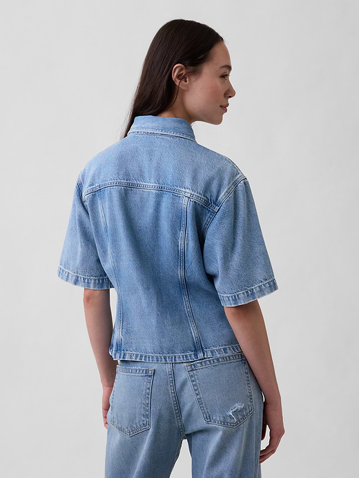Gap UltraSoft Denim Pocket Shirt — photo 4