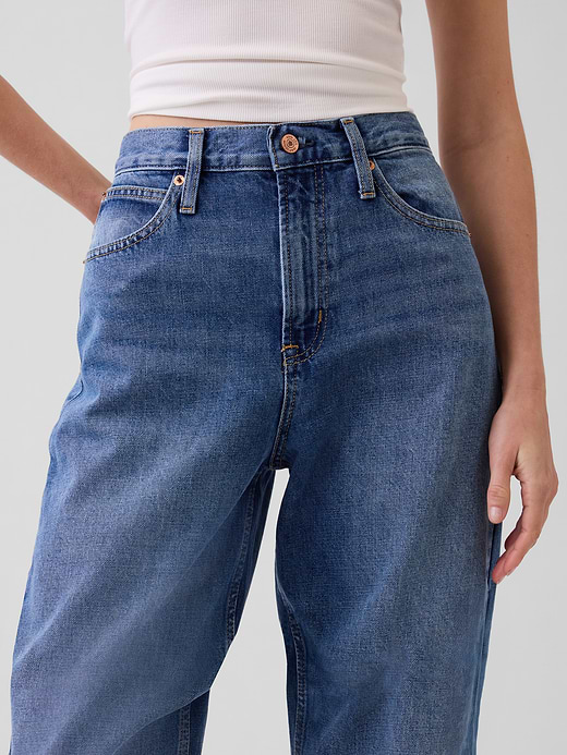 Gap High Rise Barrel Jeans — photo 6