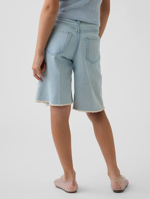 Gap Kids Mid Rise Longline Denim Shorts — photo 5