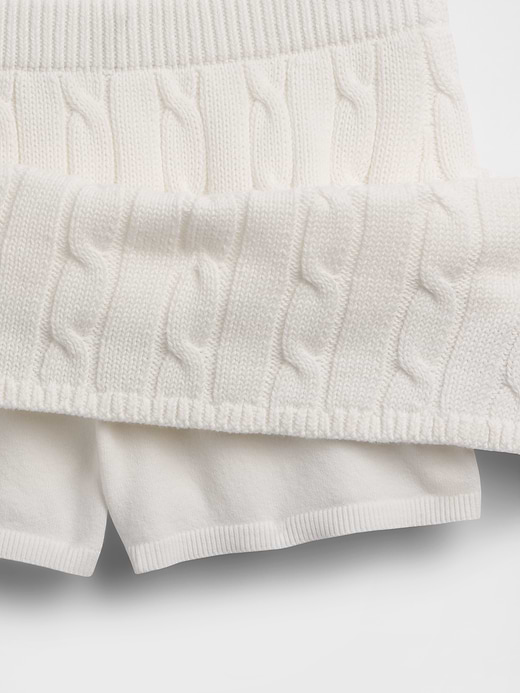 Gap 100% Cotton Cable-Knit Mini Skort — photo 5