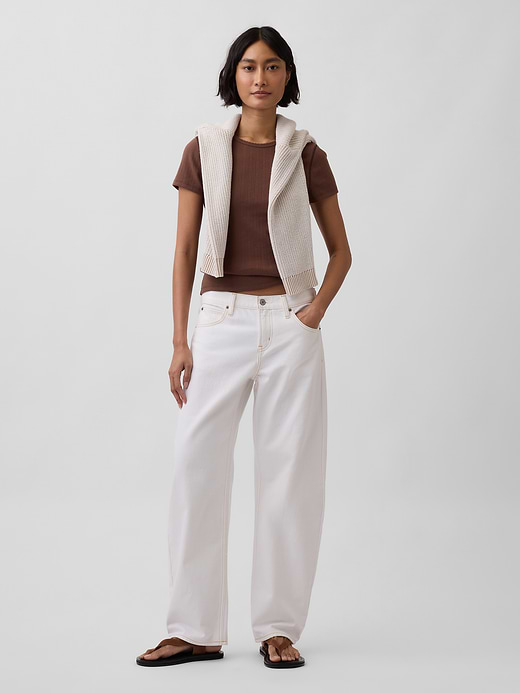 Gap Pointelle Crew T-Shirt — photo 3
