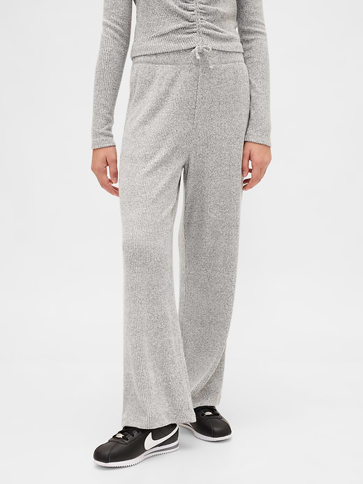 Gap Kids Softspun Rib Wide-Leg Pants — photo 4