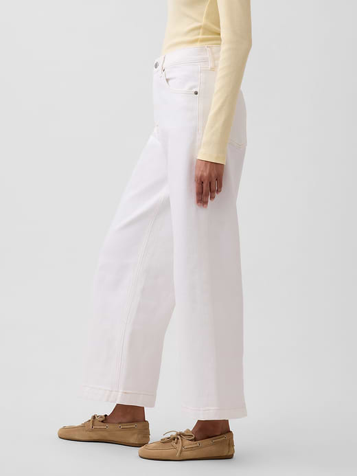 Gap High Rise Stride Wide-Leg Ankle Jeans — photo 4