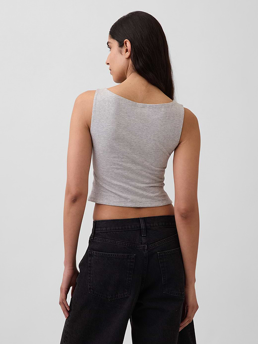 Gap CloseKnit Jersey Boatneck Crop Tank Top — photo 4