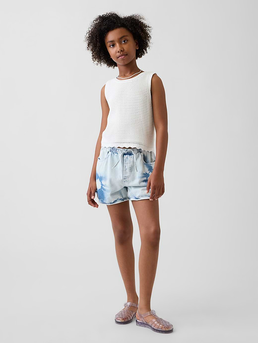 Gap Kids High Rise Denim Easy Shorts — photo 1