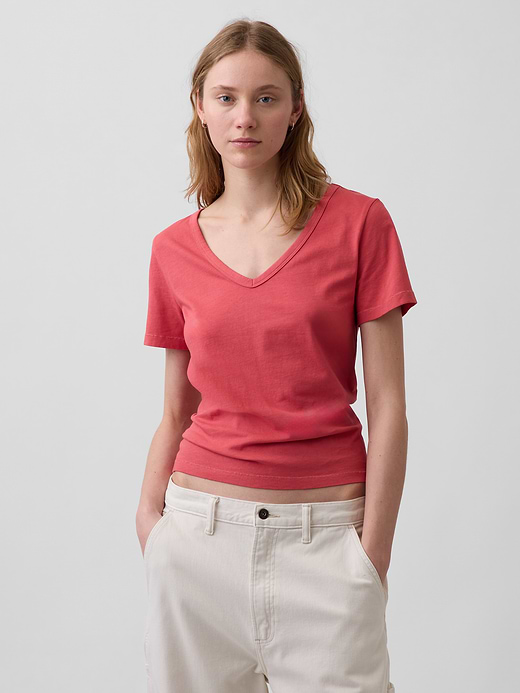 Gap Organic Cotton VintageSoft V-Neck T-Shirt — photo 1