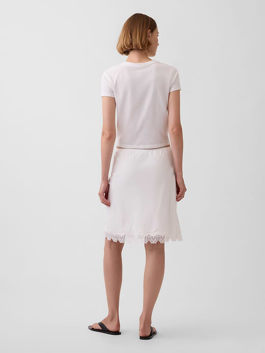 Gap Linen-Blend Lace-Trim Skirt — photo 3
