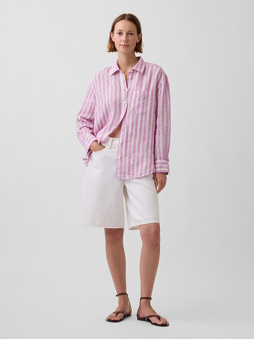 Gap 100% Linen Oversized Shirt — photo 3