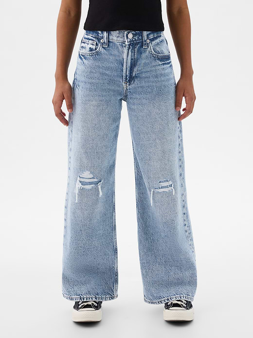 Gap Kids Low Rise Stride Wide-Leg Jeans — photo 3