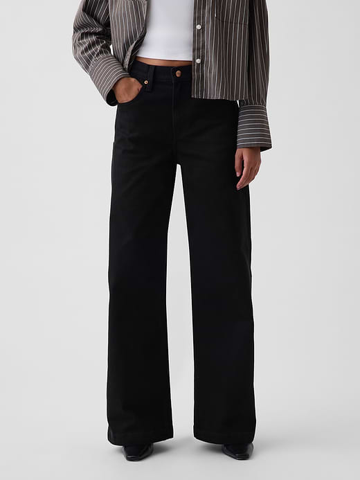 Gap High Rise Stride Wide-Leg Jeans — photo 3