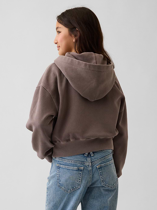 Gap Kids VintageSoft Oversized Logo Zip Hoodie — photo 5