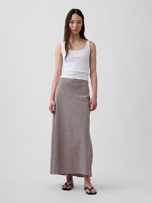 Gap Linen-Blend Maxi Slip Skirt — photo 1