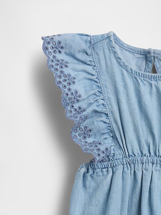 Gap Baby Eyelet Denim One-Piece — photo 4