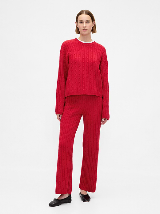 Gap CashSoft Cable-Knit Sweater Pants — photo 1