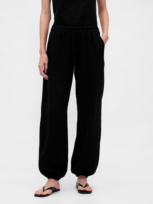 Gap Cotton Gauze Easy Joggers — photo 3