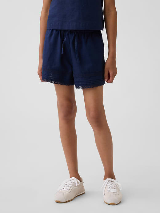 Gap Kids Linen-Cotton Lace-Trim Easy Shorts — photo 4