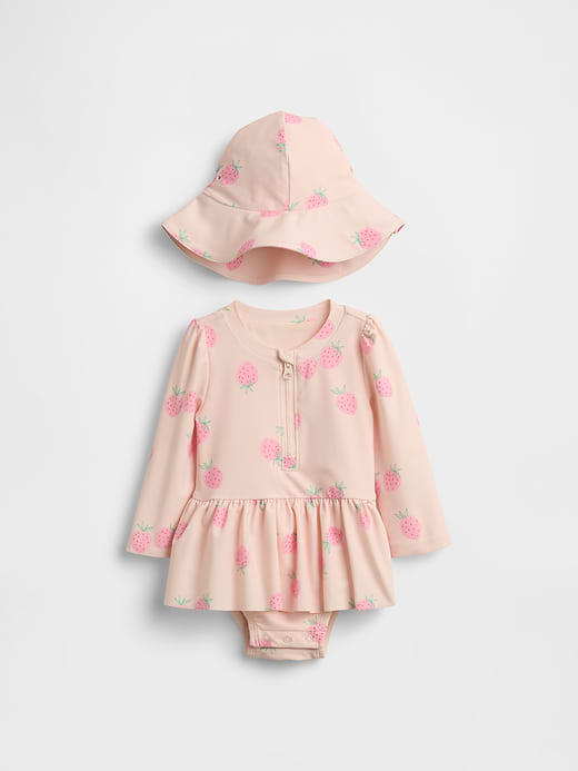 Gap Baby Floral Rash Guard Swim Set — photo 1