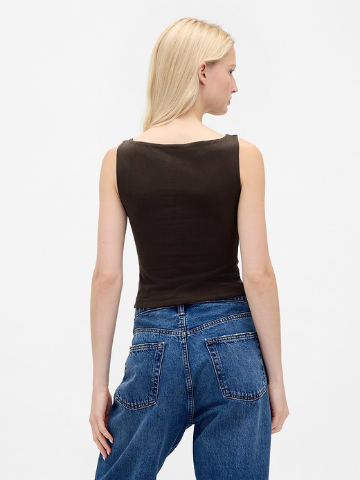 Gap CloseKnit Jersey Boatneck Crop Tank Top — photo 4