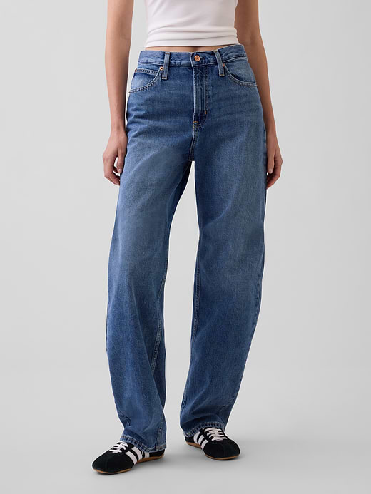 Gap High Rise Barrel Jeans — photo 3