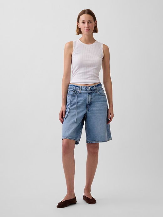 Gap 11" Mid Rise Longline Denim Shorts — photo 1