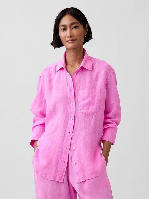 Gap 100% Linen Oversized Shirt — photo 1