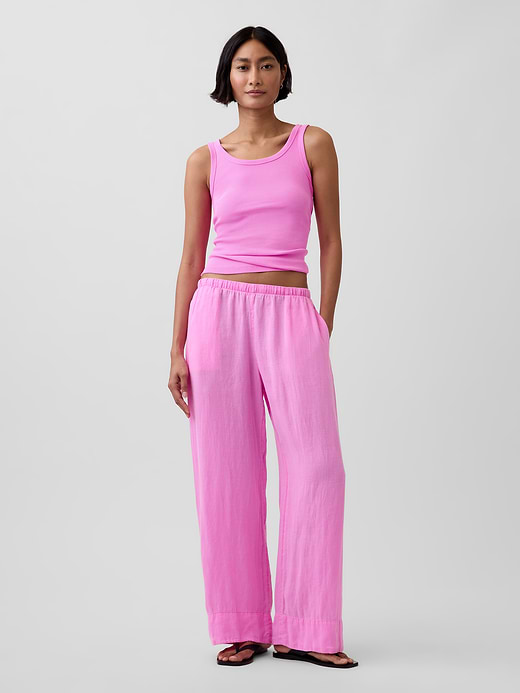 Gap Linen-Blend Easy Wide-Leg Pants — photo 7