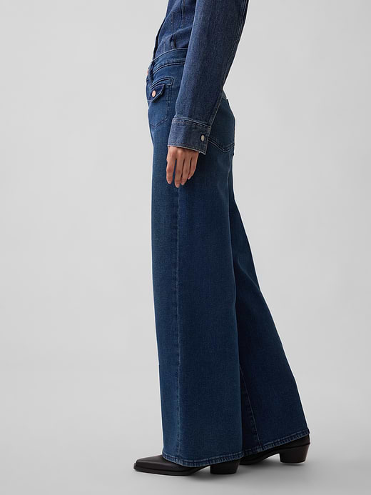 Gap High Rise Stride Wide-Leg Jeans — photo 4