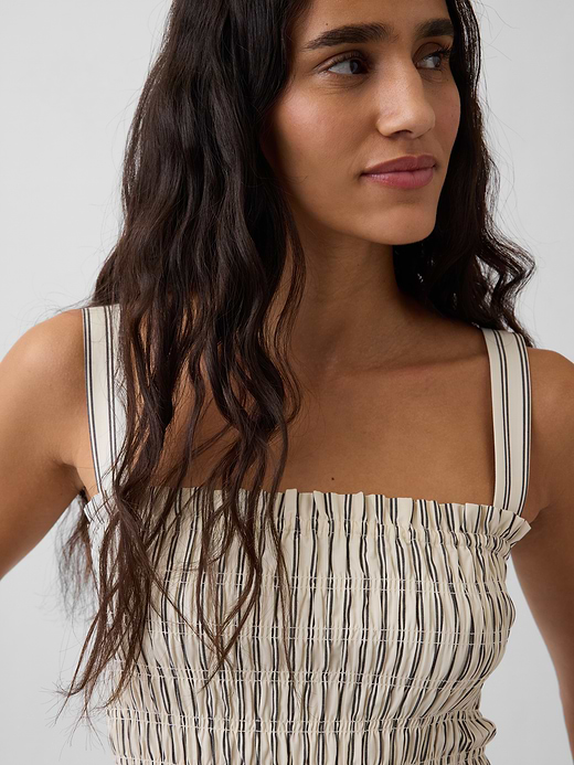 Gap Poplin Smocked-Bodice Maxi Dress — photo 5
