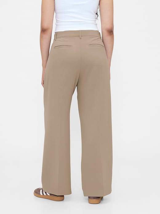 Gap 365 Low Rise Brushed Twill Pleated Trousers — photo 7