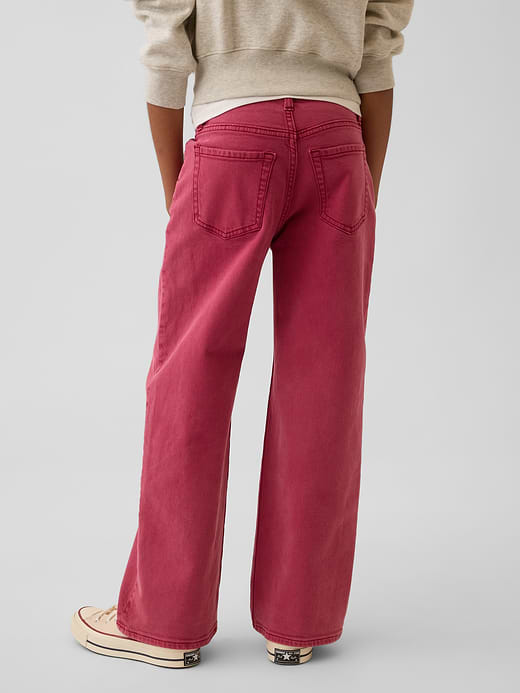 Gap Kids Low Rise Stride Wide-Leg Jeans — photo 5