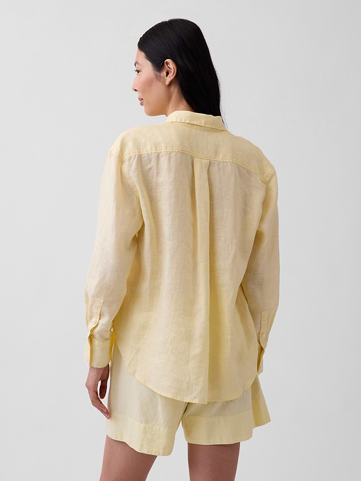 Gap 100% Linen Oversized Shirt — photo 4