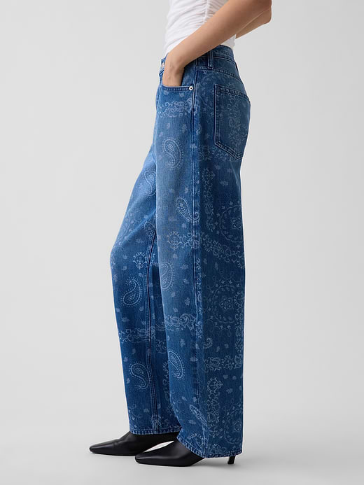 Gap High Rise Barrel Jeans — photo 4