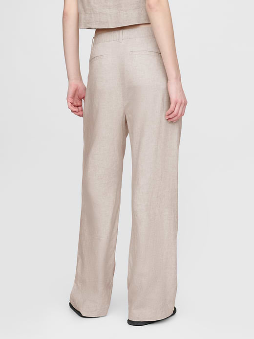 Gap 365 High Rise Linen-Blend Trousers — photo 5