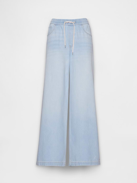 Gap Mid Rise UltraSoft Pleated Easy Baggy Jeans — photo 7