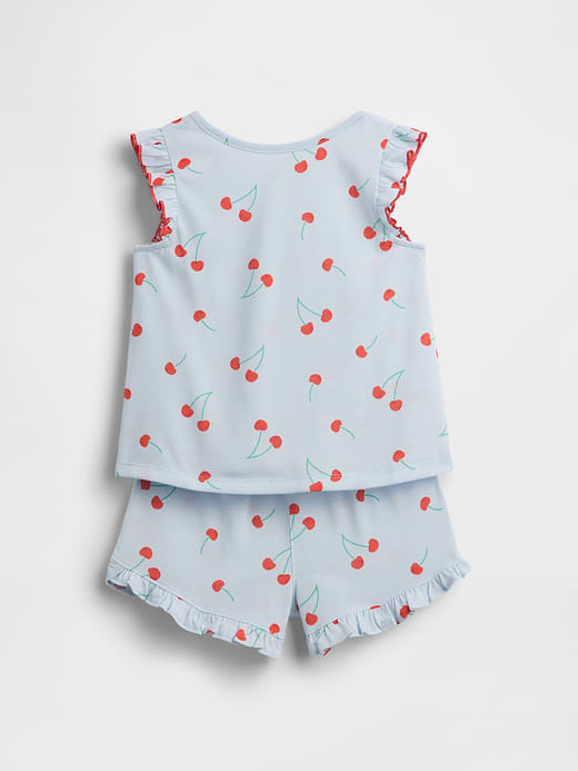 Gap Baby & Toddler Recycled Ruffle Fruit PJ Short Set — photo 3