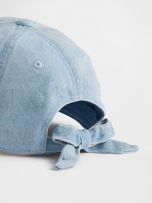 Gap Kids Denim Terry Heart Baseball Hat — photo 3