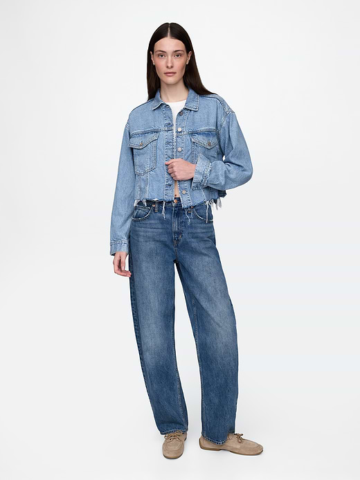 Gap UltraSoft Icon Denim Crop Jacket — photo 3