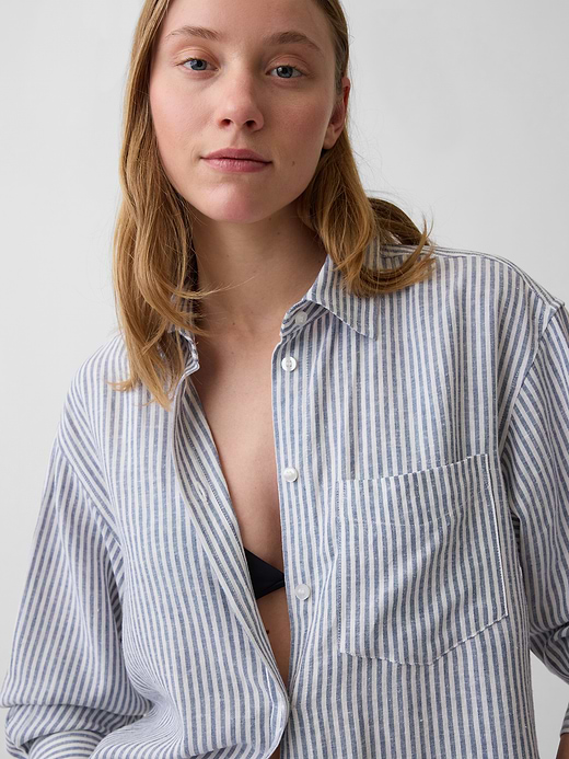 Gap Linen-Blend Oversized Tunic Shirt — photo 5
