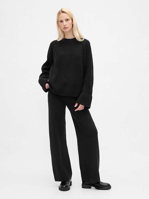 Gap CashSoft Shaker-Stitch Sweater Pants — photo 1