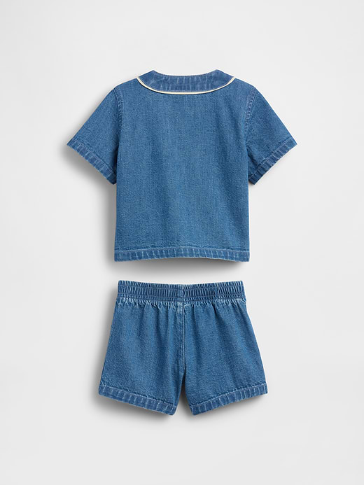 Gap Baby Denim Varsity Outfit Set — photo 3