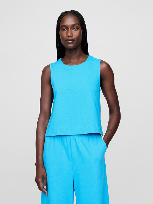 Gap UltraSoft Denim Shell Tank Top — photo 1