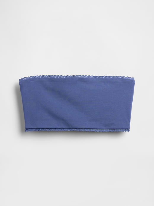 Gap Organic Stretch Cotton Lace-Trim Bandeau Bralette — photo 6