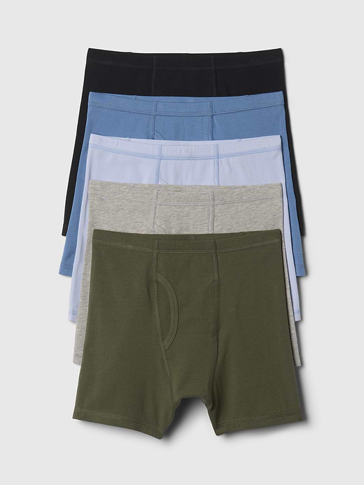 Gap Kids Organic Stretch Cotton Solid Boxer Briefs (5-Pack) — photo 1