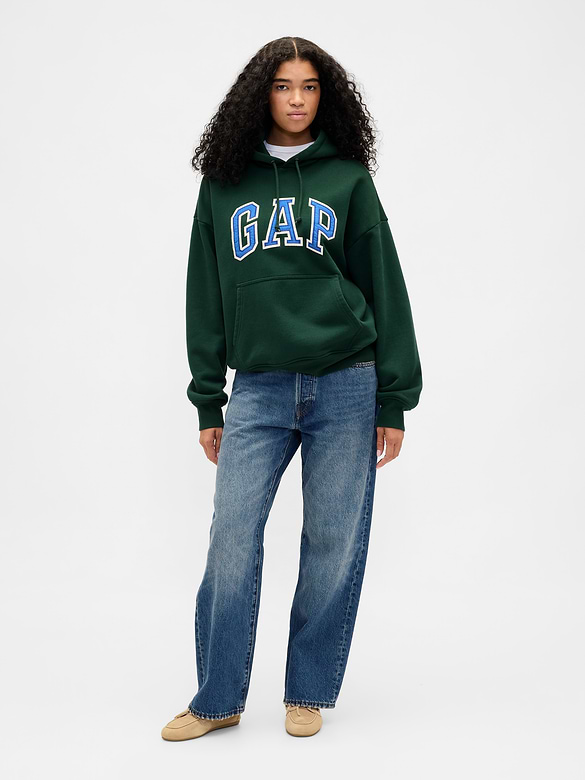 Gap Adult Extra Heavyweight French Terry Oversized Logo Hoodie — photo 6