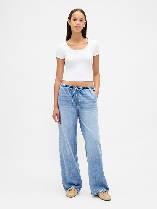Gap Low Rise UltraSoft Easy '90s Loose Stripe Jeans — photo 1