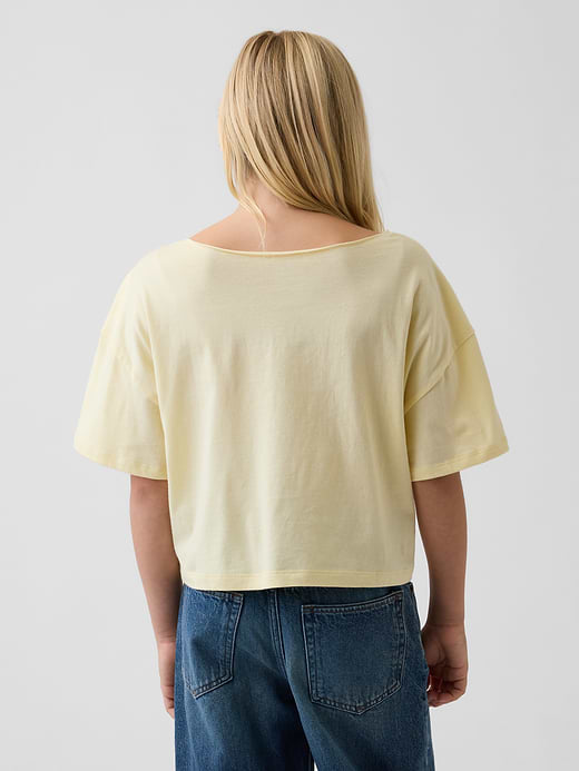 Gap Kids Oversized Wide-Neck T-Shirt — photo 4