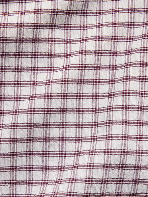 Gap Seersucker Plaid Oversized Shirt — photo 5