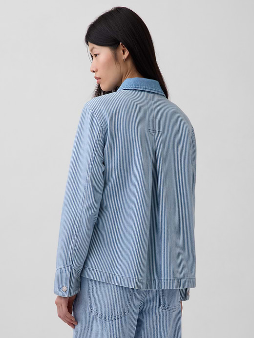 Gap Denim Stripe Chore Jacket — photo 4