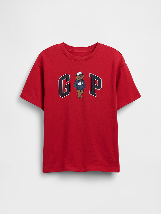Gap Kids Heavyweight Relaxed Gap Logo T-Shirt — photo 3